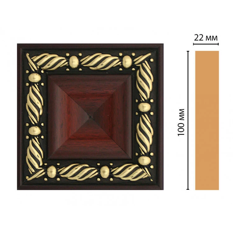 Вставка цветная DECOMASTER D207-52 (100*100*22мм) от Lepnina-Sale.ru Вставка цветная DECOMASTER D207-52 (100*100*22мм)