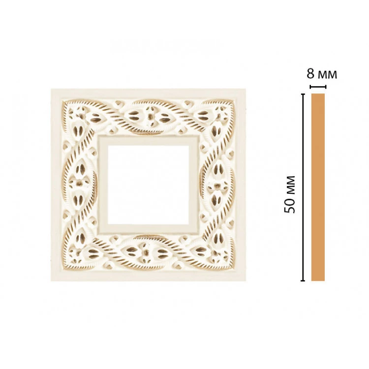 Вставка цветная DECOMASTER 130-2-6 (50*50*8мм) от Lepnina-Sale.ru Вставка цветная DECOMASTER 130-2-6 (50*50*8мм)