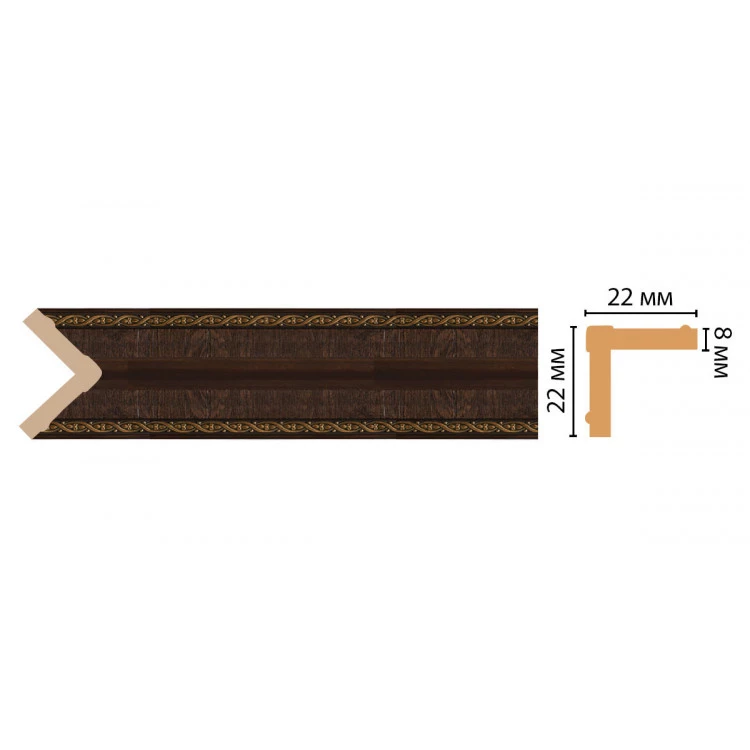 Угол DECOMASTER 116M-1 ДМ (22*22*2400 мм) от Lepnina-Sale.ru Угол DECOMASTER 116M-1 ДМ (22*22*2400 мм)