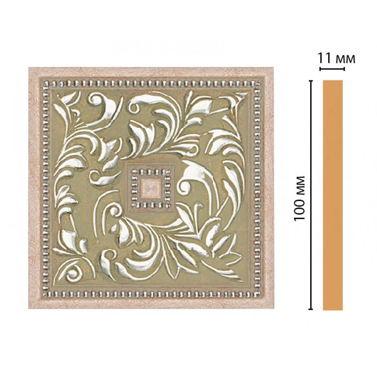Вставка цветная DECOMASTER 156-2-59 (100*100*11мм) от Lepnina-Sale.ru Вставка цветная DECOMASTER 156-2-59 (100*100*11мм)