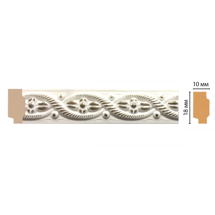 Молдинг с рисунком DECOMASTER 158-8D ДМ (18*10*2400 мм) от Lepnina-Sale.ru Молдинг с рисунком DECOMASTER 158-8D ДМ (18*10*2400 мм)