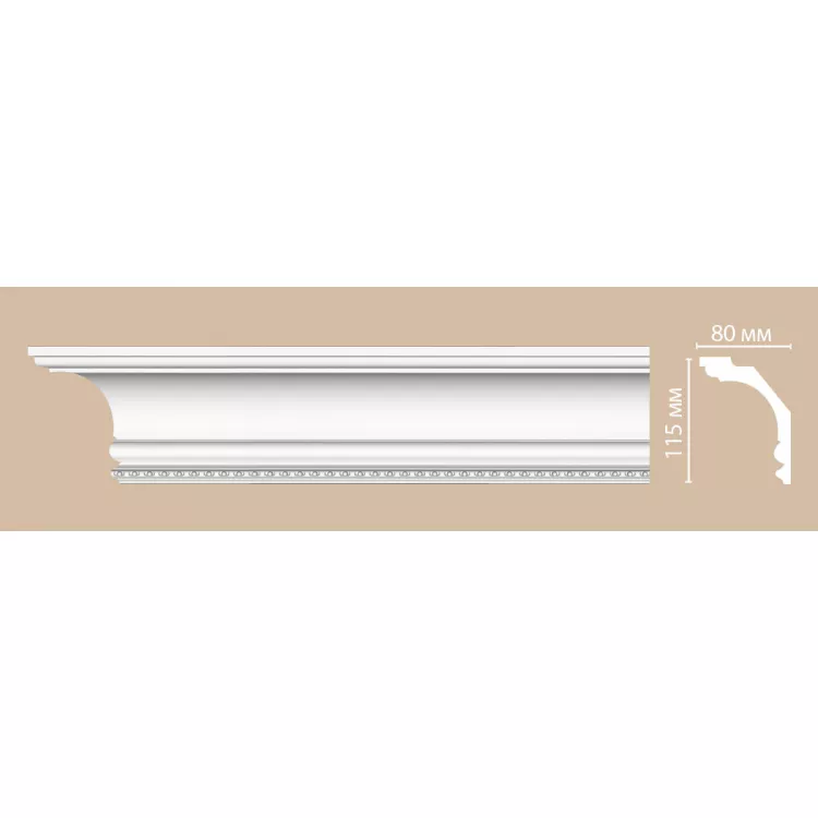 Плинтус потолочный с рисунком DECOMASTER DT-9810 (115*80*2400мм) от Lepnina-Sale.ru
