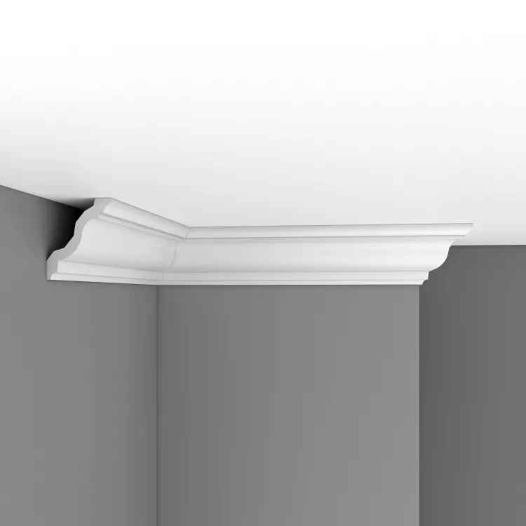 Плинтус потолочный гладкий DECOMASTER DP-2212 (125*105*2400мм) от Lepnina-Sale.ru