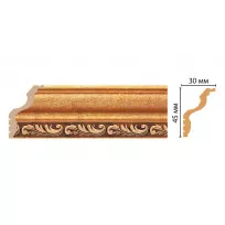 Карниз потолочный Decomaster 148B-1223 (45*30*2400) ДМ от Lepnina-Sale.ru