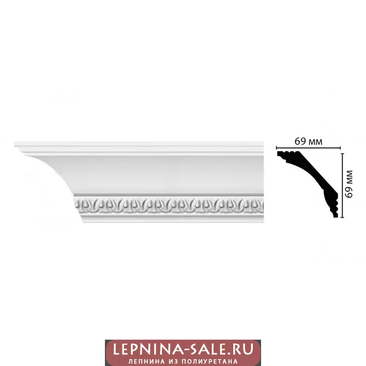 Плинтус D100B ДМ (69*69*2000 мм) Плинтус D100B ДМ (69*69*2000 мм) от Lepnina-Sale.ru