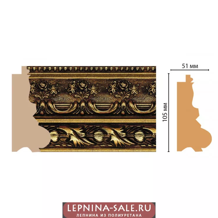 Багет Decomaster 229-1223 (105*51*2900) Багет Decomaster 229-1223 (105*51*2900) от Lepnina-Sale.ru