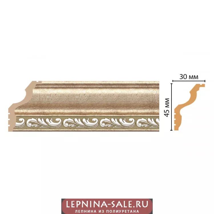Карниз потолочный Decomaster 148B-59 ДМ (45*30*2400) Карниз потолочный Decomaster 148B-59 ДМ (45*30*2400) от Lepnina-Sale.ru