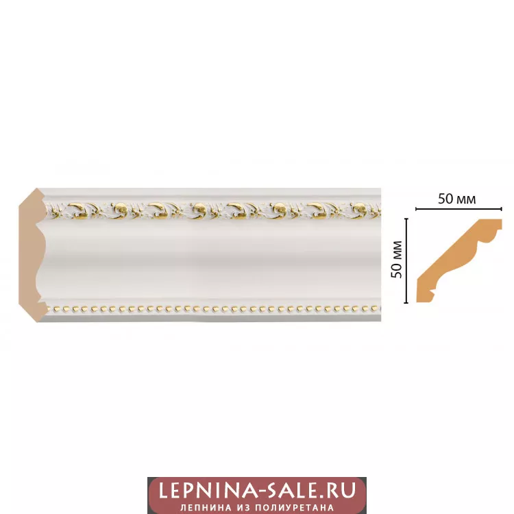 Плинтус потолочный с рисунком DECOMASTER 155-54ДМ (50*50*2400 мм) Плинтус потолочный с рисунком DECOMASTER 155-54ДМ (50*50*2400 мм) от Lepnina-Sale.ru