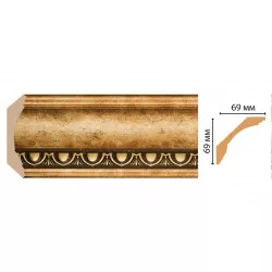 Карниз потолочный Decomaster 100D-57 (69*69*2400)