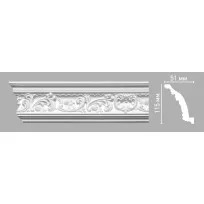 Плинтус потолочный DECOMASTER 95104/30 (115х51х2400мм) от Lepnina-Sale.ru