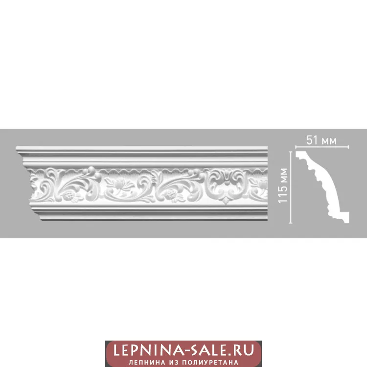 Плинтус потолочный DECOMASTER 95104/30 (115х51х2400мм) Плинтус потолочный DECOMASTER 95104/30 (115х51х2400мм) от Lepnina-Sale.ru