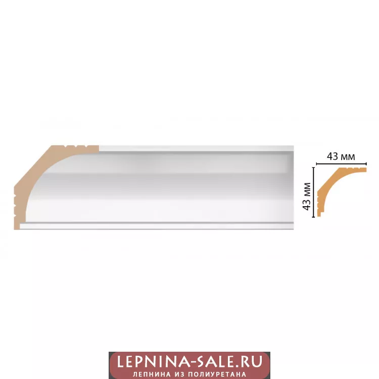 Карниз потолочный D109-114/36 ДМ (43*43*2400) Карниз потолочный D109-114/36 ДМ (43*43*2400) от Lepnina-Sale.ru