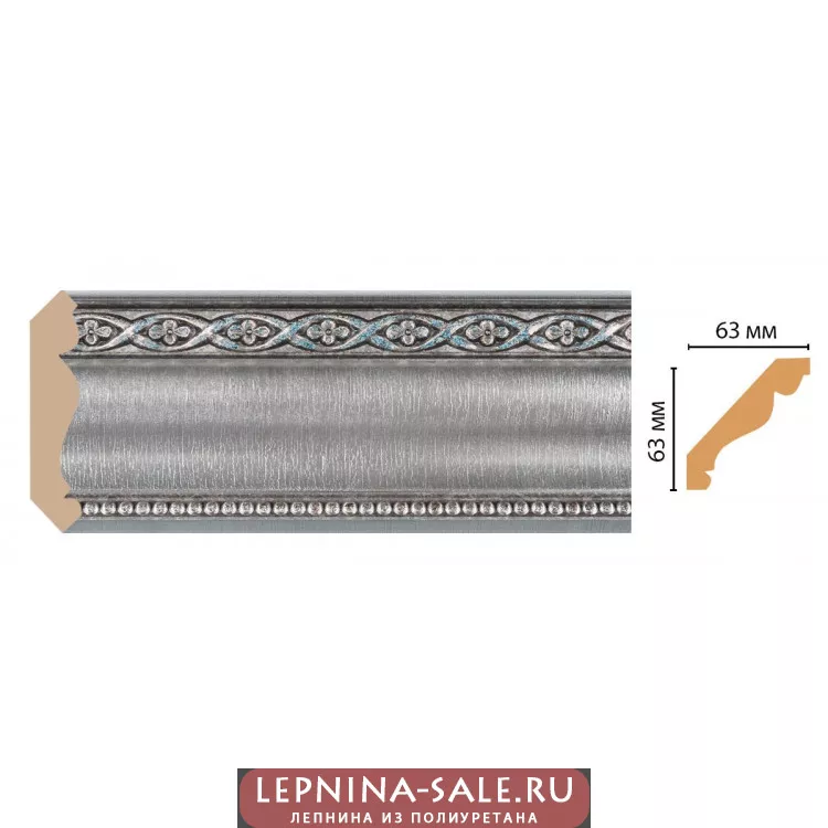 Карниз потолочный Decomaster 146-55 (63*63*2400) Карниз потолочный Decomaster 146-55 (63*63*2400) от Lepnina-Sale.ru