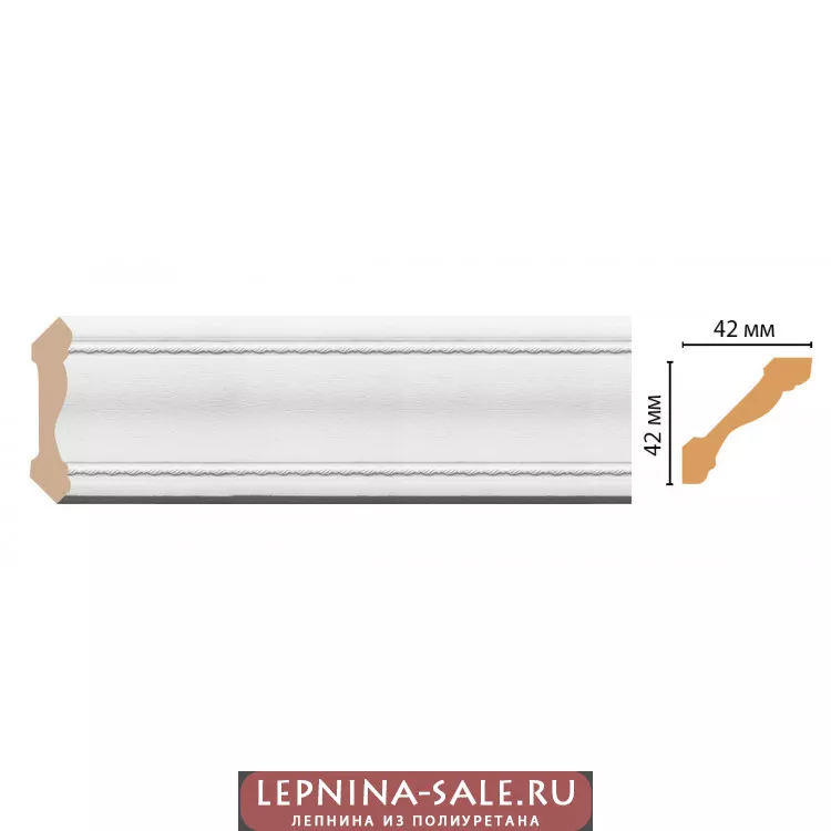 Карниз потолочный Decomaster 180-16 (42*42*2400) Карниз потолочный Decomaster 180-16 (42*42*2400) от Lepnina-Sale.ru