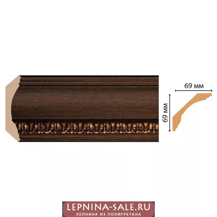 Карниз потолочный Decomaster 100C-966 (69*69*2400) Карниз потолочный Decomaster 100C-966 (69*69*2400) от Lepnina-Sale.ru