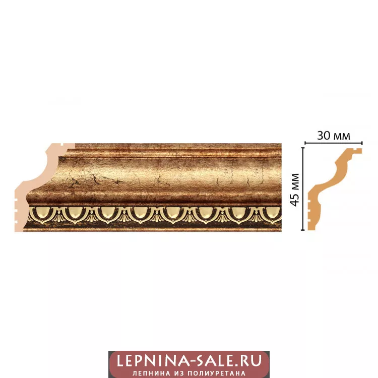 Карниз потолочный Decomaster 148D-57 (45*30*2400) ДМ Карниз потолочный Decomaster 148D-57 (45*30*2400) ДМ от Lepnina-Sale.ru