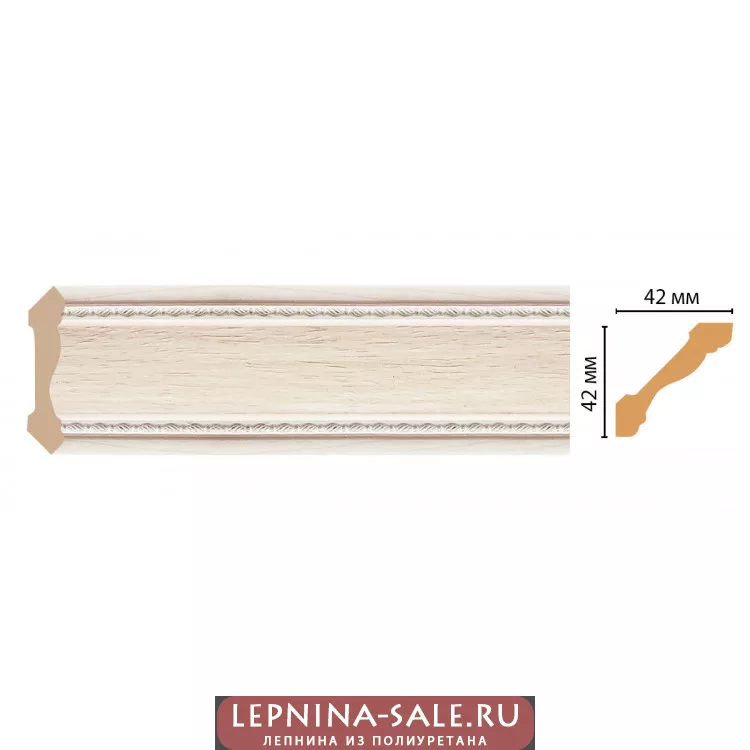 Карниз потолочный Decomaster 180-14 (42*42*2400) Карниз потолочный Decomaster 180-14 (42*42*2400) от Lepnina-Sale.ru