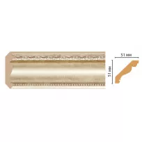 Плинтус потолочный с рисунком DECOMASTER 155-937ДМ (50*50*2400 мм) от Lepnina-Sale.ru