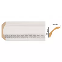 Плинтус потолочный с рисунком DECOMASTER 100C-60ДМ (69*69*2400мм) от Lepnina-Sale.ru