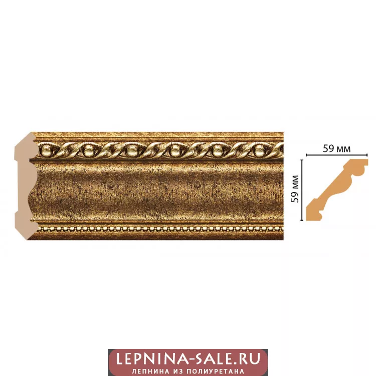 Карниз потолочный Decomaster 123-43 (59*59*2400) Карниз потолочный Decomaster 123-43 (59*59*2400) от Lepnina-Sale.ru