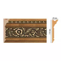 Карниз потолочный DECOMASTER D225-57 (110*28*2400) от Lepnina-Sale.ru