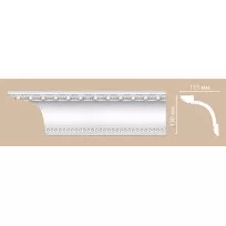 Потолочный плинтус с орнаментом DECOMASTER DT-88107 гибкий (130*115*2400) от Lepnina-Sale.ru