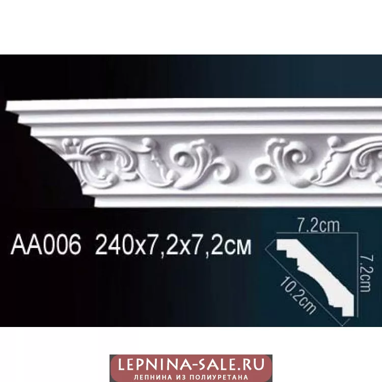 Гибкий потолочный плинтус Перфект AA006F Гибкий потолочный плинтус Перфект AA006F от Lepnina-Sale.ru