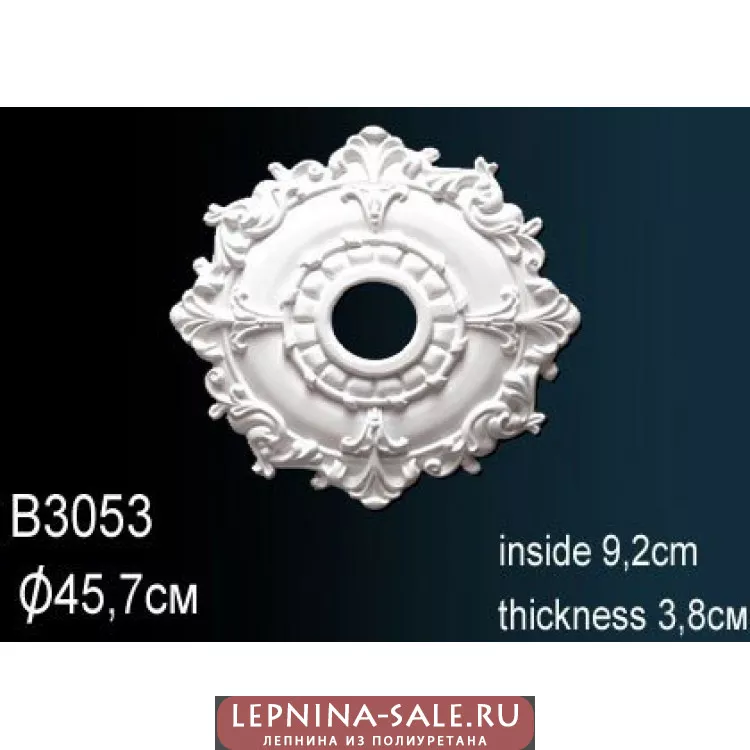 Розетка потолочная B3053 от Lepnina-Sale.ru