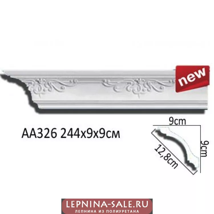 Потолочный плинтус с рисунком АА326 от Lepnina-Sale.ru