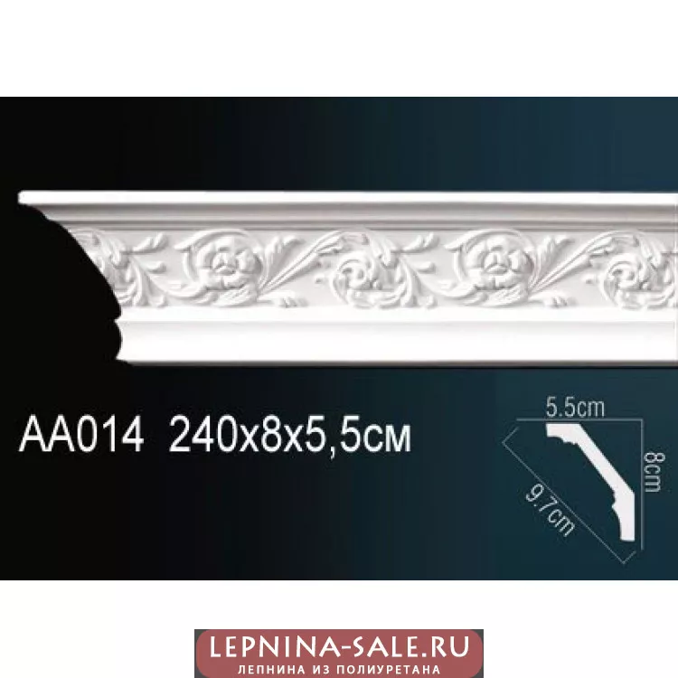 Гибкий потолочный плинтус Перфект AA014F от Lepnina-Sale.ru