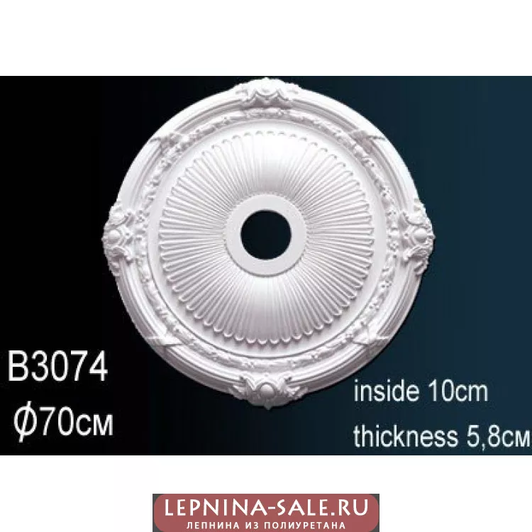 Розетка потолочная B3074 от Lepnina-Sale.ru