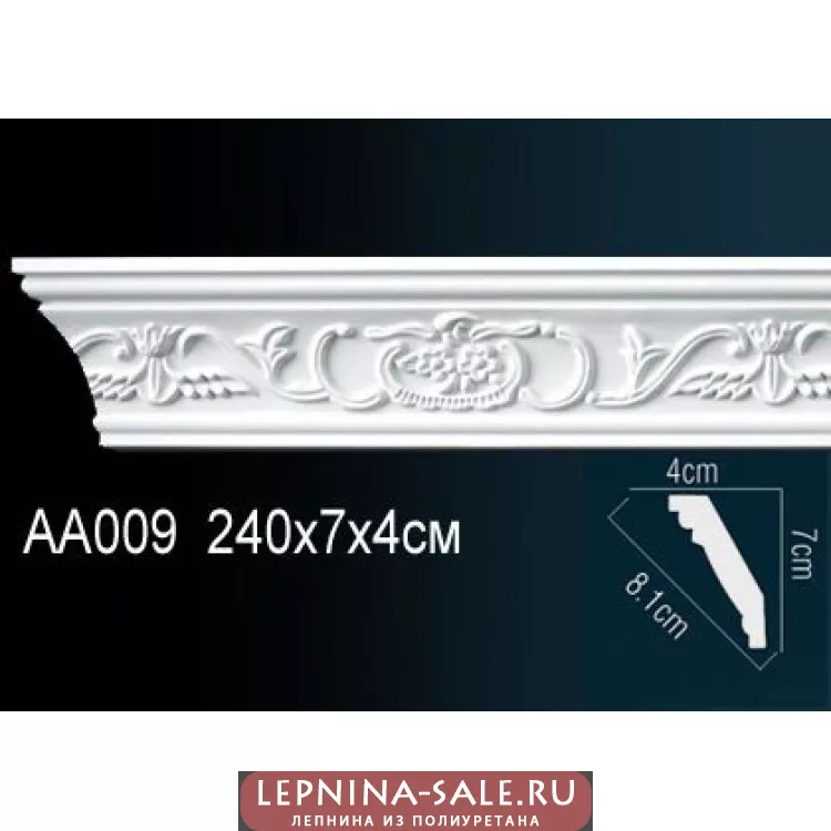 Гибкий потолочный плинтус Перфект AA009F Гибкий потолочный плинтус Перфект AA009F от Lepnina-Sale.ru