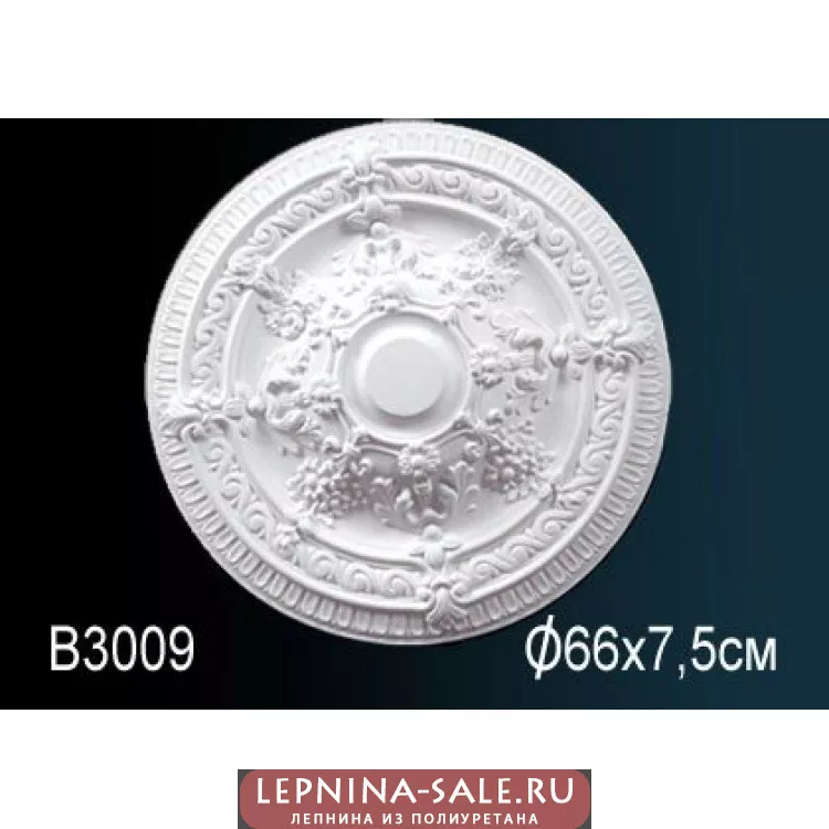 Розетка потолочная B3009 от Lepnina-Sale.ru