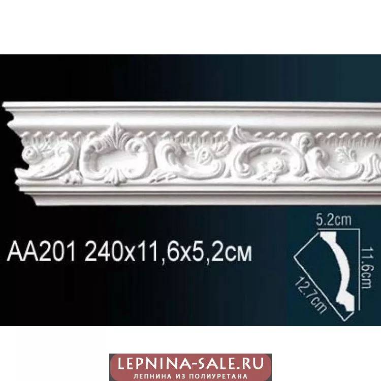 Гибкий потолочный плинтус Перфект AA201F от Lepnina-Sale.ru
