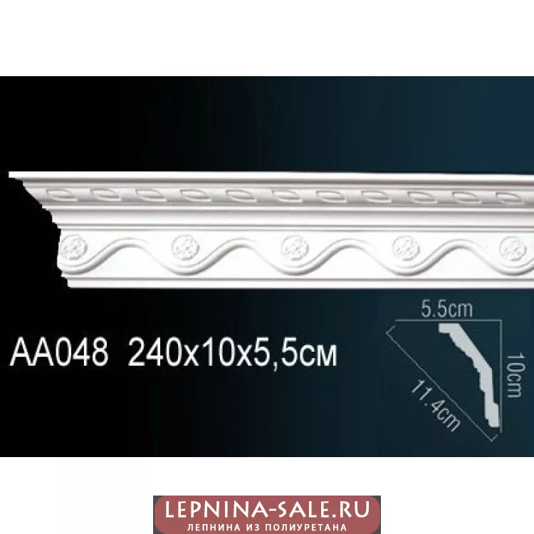 Гибкий потолочный плинтус Перфект AA048F от Lepnina-Sale.ru