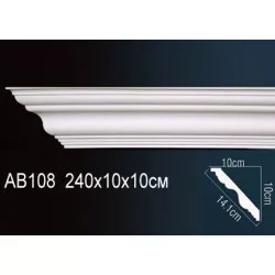 Гибкий потолочный плинтус Перфект AB108F