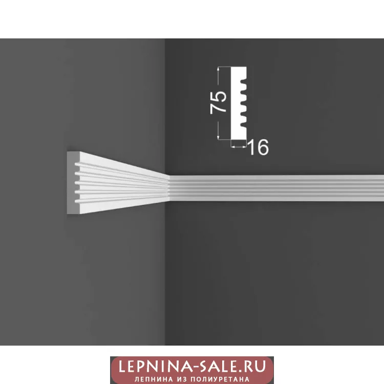 Молдинг D 5.75.16 DEARTIO (ДеАртио) МДФ Белый от Lepnina-Sale.ru