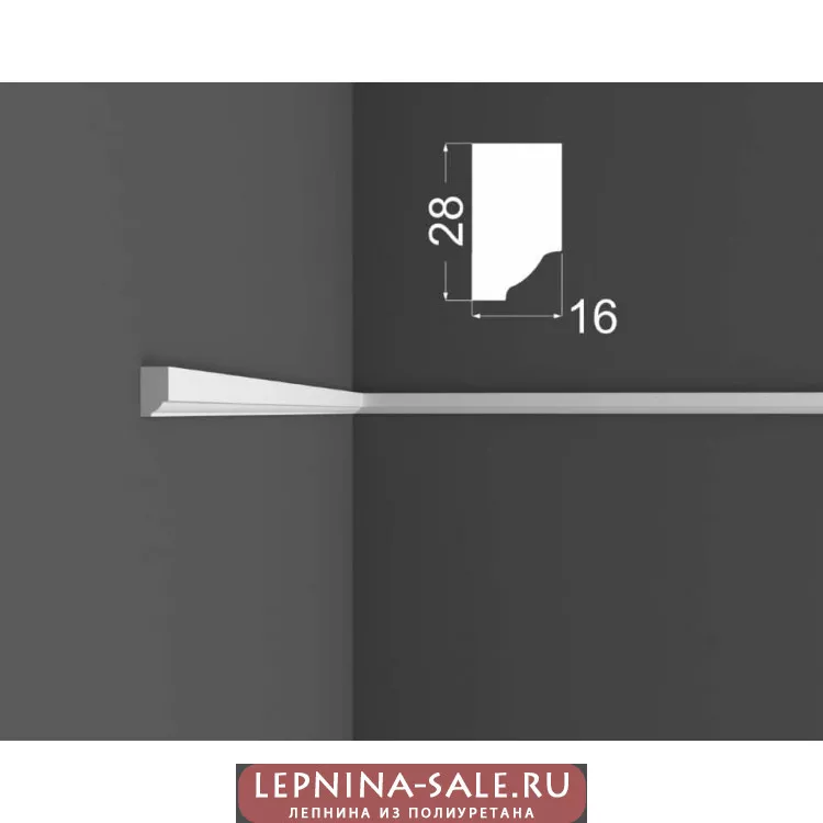 Молдинг M 8.28.16 DEARTIO (ДеАртио) МДФ Белый от Lepnina-Sale.ru