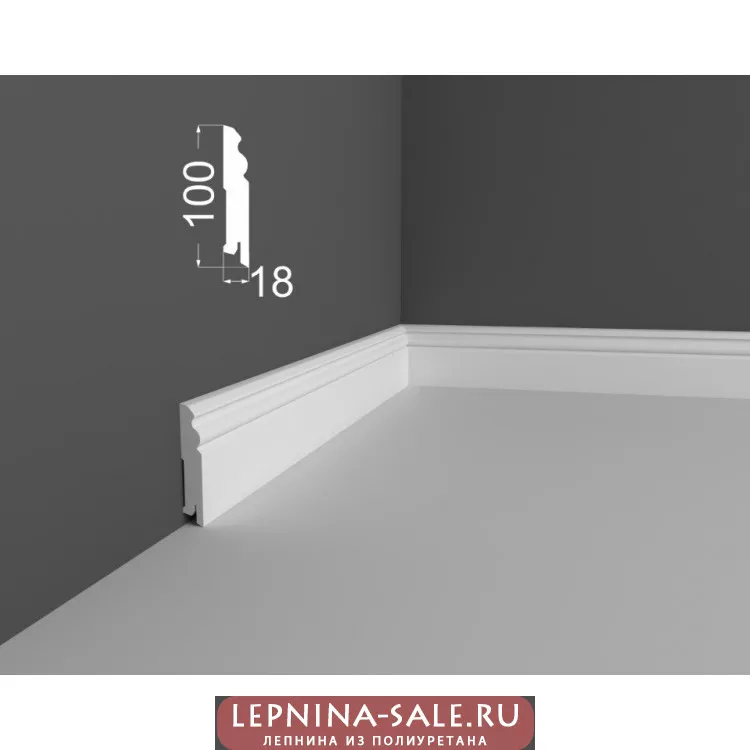 Плинтус P 5.100.16 DEARTIO (ДеАртио) МДФ Белый