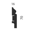 Плинтус AP05 под покраску, белый, 70x16x2400 мм, МДФ от Lepnina-Sale.ru