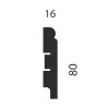 Плинтус AP09 под покраску, белый, 80x16x2400 мм, МДФ от Lepnina-Sale.ru
