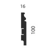 Плинтус AP10 под покраску, белый, 100x16x2400 мм, МДФ от Lepnina-Sale.ru