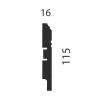Плинтус AP17 под покраску, белый, 115x16x2400 мм, МДФ от Lepnina-Sale.ru