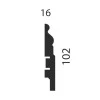 Плинтус AP18 под покраску, белый, 102x16x2400 мм, МДФ от Lepnina-Sale.ru