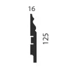 Плинтус AP20 под покраску, белый, 125x16x2400 мм, МДФ от Lepnina-Sale.ru