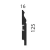 Плинтус AP21 под покраску, белый, 125x16x2400 мм, МДФ от Lepnina-Sale.ru