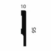 Плинтус AP73 под покраску, белый, 95x10x2400 мм, МДФ от Lepnina-Sale.ru