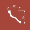 KX027, Карниз 80х80, экополимер KX027, Карниз 80х80, экополимер от Lepnina-Sale.ru