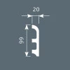 PX014, Плинтус 99х20, экополимер от Lepnina-Sale.ru