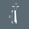 PX016, Плинтус 90х15, экополимер PX016, Плинтус 90х15, экополимер от Lepnina-Sale.ru